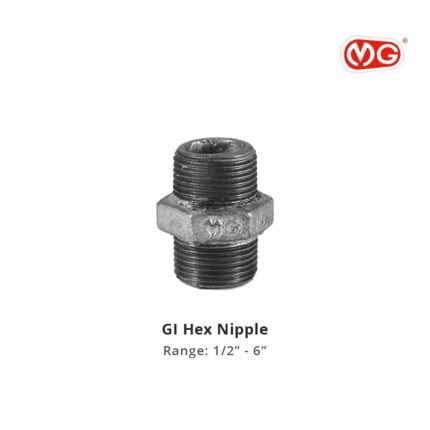 Standard GI 3/4 Inch Barrel Nipple, Galvanized Iron, Threaded