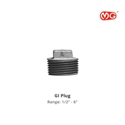 Standard GI 1/2 Inch Galvanized Cap Plug