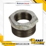 Standard GI 1" x 3/4" Reducing Bush, Galvanized Iron BSP Threaded