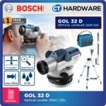 Bosch GOL 32D 32x Optical Level, 120m Range, IP54