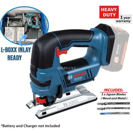 Bosch GST 18V-LI B 18V Cordless Jigsaw, 120mm Cutting Depth