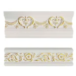 Standard Gypsum Flowered Cornice #02, 100mm x 2.4m (4" x 8')