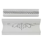 Standard Gypsum Flowered Cornice #02, 100mm x 2.4m (4" x 8')