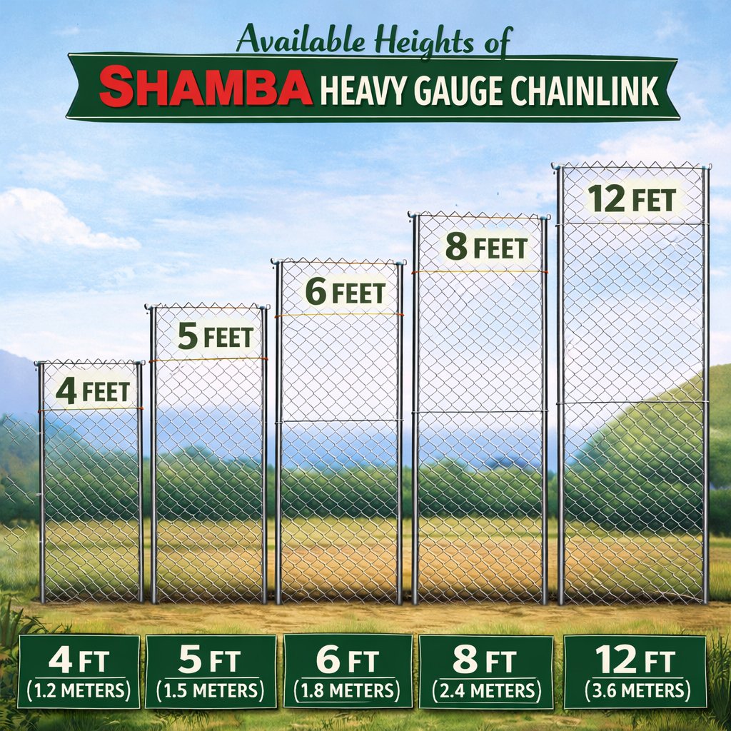 Shamba 4ft Chain Link Fence 10G 3.2mm 50x50mm Mesh Shamba 4ft Chain Link Fence 10G 3.2mm 50x50mm Mesh