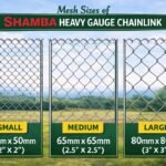 Shamba 12ft Chain Link, 12.5G Heavy Gauge, 50x50mm Mesh