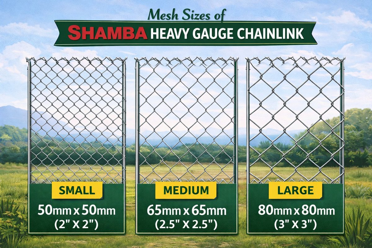 Shamba 10G Heavy Gauge Chain Link, 6ft x 3.2mm, 50x50 Mesh Shamba 10G Heavy Gauge Chain Link, 6ft x 3.2mm, 50x50 Mesh