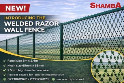 Shamba 4ft Chain Link Fence 10G 3.2mm 50x50mm Mesh