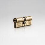 Centurion Antique Brass Euro Cylinder Lock, 70mm Double Profile
