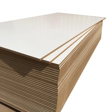 Trade Grade White MDF Laminated Board 8ft x 4ft x 18mm