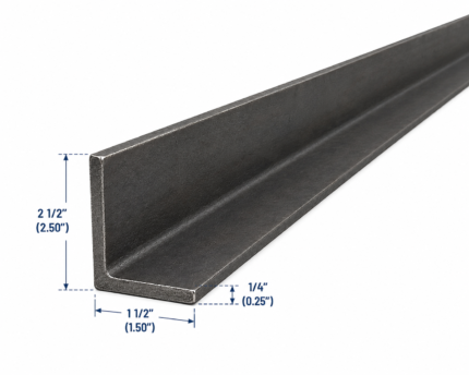Structural Steel 1 1/2" x 1 1/2" x 1/4" Angle Line
