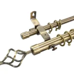 TradeSpec 28mm Brass Curtain Rod, 3 Meters, Heavy-Duty Steel