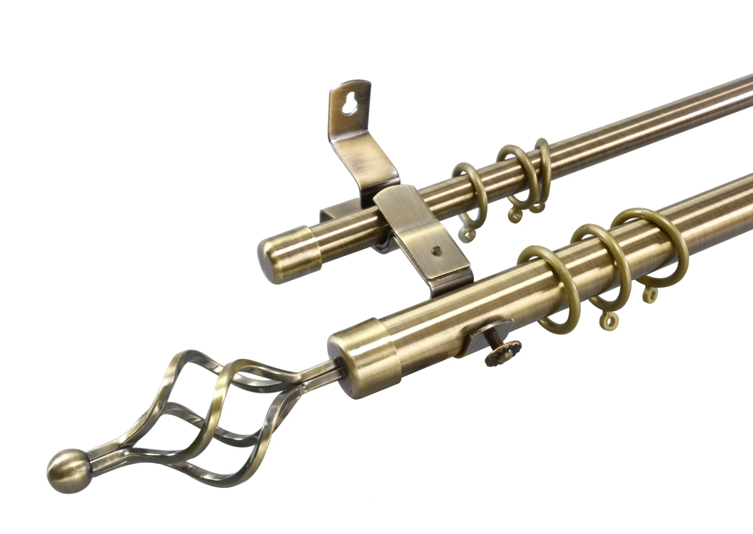Length-1-6-3-0m-Extendable-Curtain-Pole-28mm-28mm-Heavy-Duty-Double-Adjustable-Curtain-Rod-Metal-Brackets-High-Quality-Metal-Finial-Designs-Curtain-Rods.webp TradeSpec 28mm Brass Curtain Rod, 3 Meters, Heavy-Duty Steel - Image 1