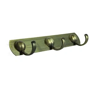 3 Hooks Antique Brass N044