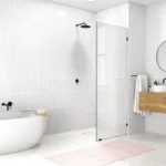 Trade Grade 10mm Tempered Walk-in Shower Glass Partition, 900mm x 2000mm