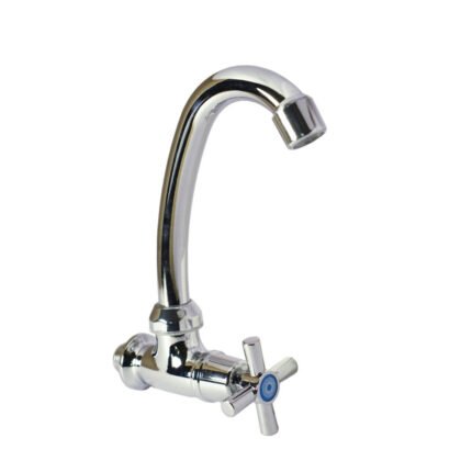 Standard Chrome Long Neck Wall Type Bib Tap, 1/2" BSP Thread
