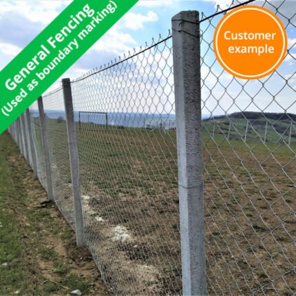 Heavy Gauge 14G PVC Coated Chain Link Fence, 1.5m x 18m, Galvanized Core