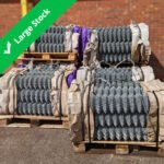 Heavy Gauge 14G PVC Coated Chain Link Fence, 1.5m x 18m, Galvanized Core