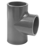 Standard 4 Inch PVC Waste Tee, 110mm, Solvent Weld, Grey