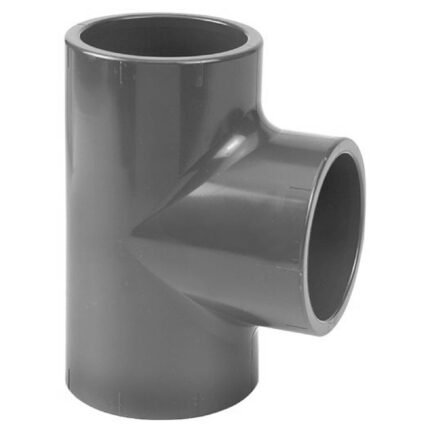 Standard 4 Inch PVC Waste Tee, 110mm, Solvent Weld, Grey