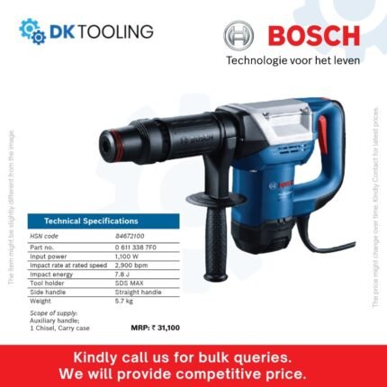 Bosch GSH 500 Demolition Hammer, 1100W, 7.5J SDS-Max