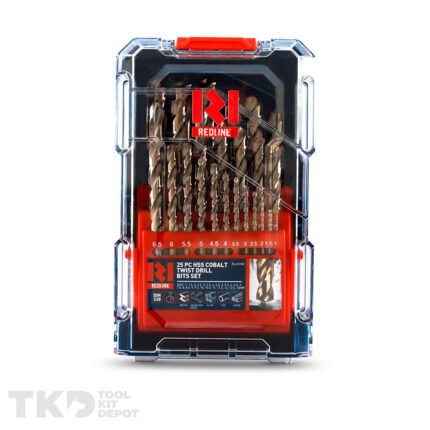 Bosch HSS-Co 25-Piece Cobalt Drill Bit Set, 1mm-13mm, DIN 338