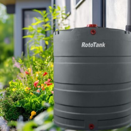 RotoTank 3500L Cylindrical Water Tank, UV-Stabilized Polyethylene