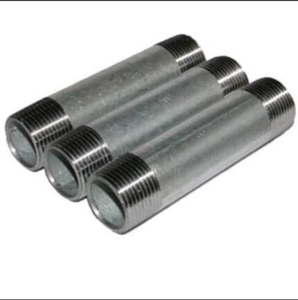 Generic GI 1 Inch Long Thread Nipple, Galvanized Steel, BSP Thread
