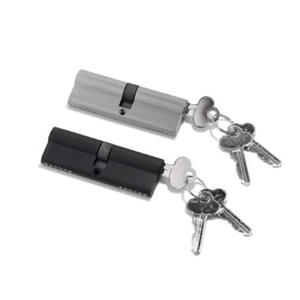 NBNP 90mm Cylinder Lock, Euro Profile, Double Keyed, Satin Silver