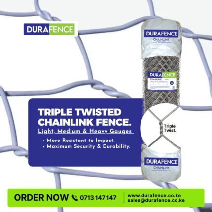 Trade Grade 16-Gauge Galvanized Chain Link Fence, 2.1m x 18m, Triple Twisted
