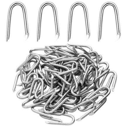 Trade Grade Galvanized U Nails 1Kg Fencing Staples