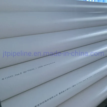 Standard 160mm (6 Inch) uPVC Waste Pipe, 6m Length, Drainage Grade
