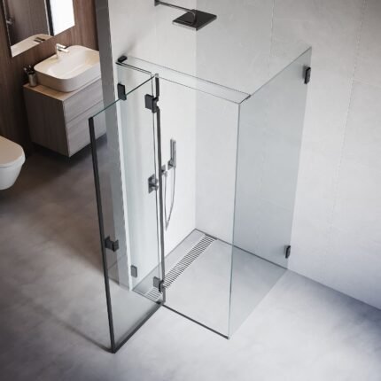 Standard 10mm Tempered Walk-in Shower Glass Partition, 900mm x 2000mm