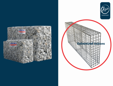 Shamba 2m x 1m x 1m Gabion Basket, 2.4mm Galvanized Wire