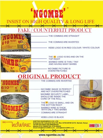Ng'ombe 480m Barbed Wire, 12.5 Gauge, Galvanized Steel