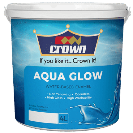 Crown Super Gloss Enamel Paint, 1L, High Shine Interior/Exterior