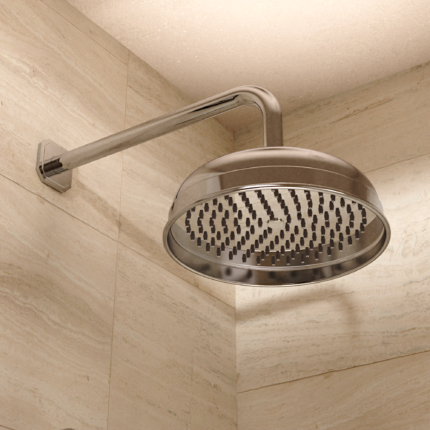 WaterCare Brass Wall Shower Arm 300mm, G 1/2 Thread, Chrome