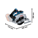 Bosch GKS 18V-57 18V Cordless Circular Saw, 165mm Blade, 57mm Cut Depth