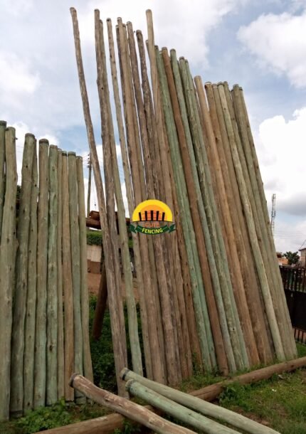 Treated Timber 4-5 inch Diameter Fencing Pole, 8ft Length