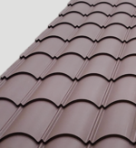 Roman Tile Iron Sheet, Charcoal Grey, 28 Gauge, 2.0m