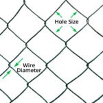 Heavy Gauge 14G PVC Coated Chain Link Fence, 1.5m x 18m, Galvanized Core