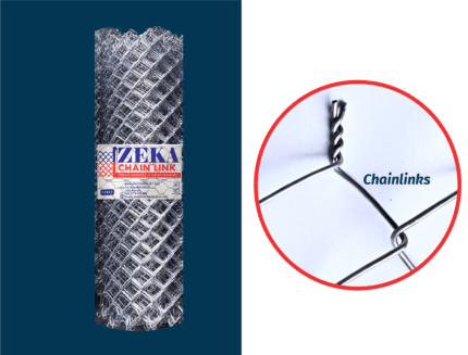 Shamba Heavy Gauge Chain Link, 10ft x 3.2mm (10G), 50x50 Mesh