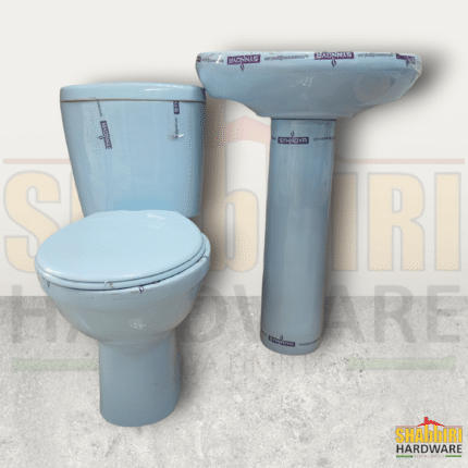 Standard PVC Toilet Seat, Heavy Duty, Blue/White