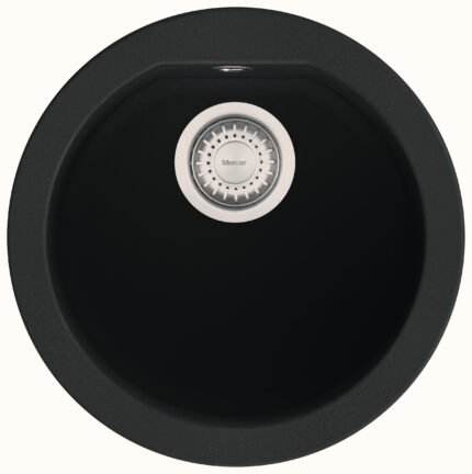 Granite 46cm Round Kitchen Sink, Single Bowl, Gold Sand