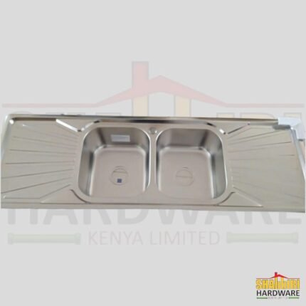 Trade Grade 116 x 50cm Double Bowl Stainless Steel Sink with Drainer