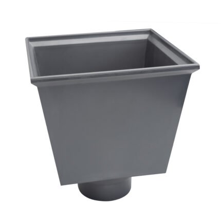 Standard PVC Gutter Box, 110mm Outlet, UV-Stabilized