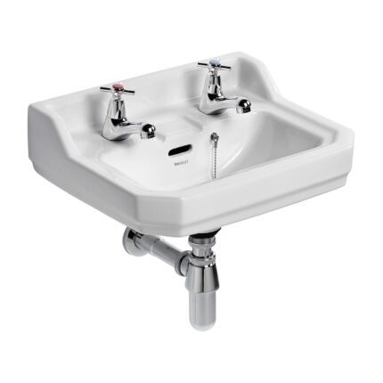Standard Vitreous Ceramic Wash Hand Basin, Wall-Hung, 450mm