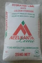 Industrial Grade Calcium Hydroxide Hydrated Lime, 25kg Bag, Construction Grade