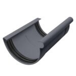 Standard 125mm uPVC Gutter Connector, UV Stabilized, Black