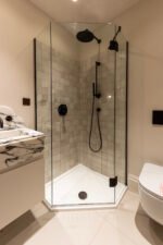 Standard Pentagon Shower Enclosure, 900 x 900 x 2000mm, 6mm Tempered Glass