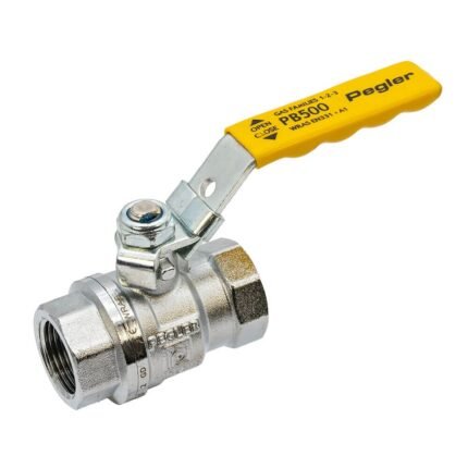 Pegler 1/2 Inch Brass Ball Valve, PN25 Full Bore, BSP Thread